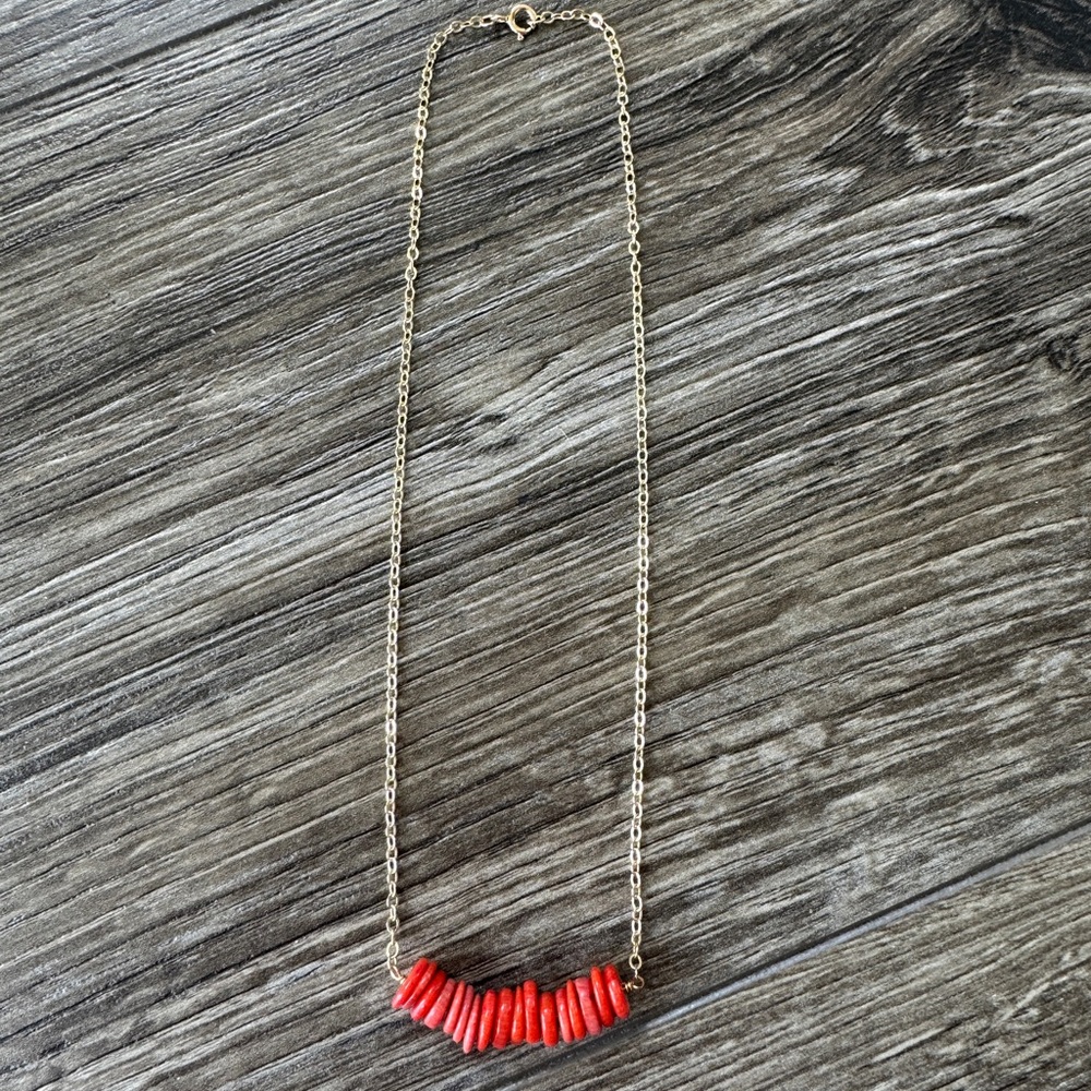 Choker necklace - coral
